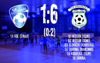 SK Interobal Plzeň  : FK ERA-PACK Chrudim 1:6 (0:2)